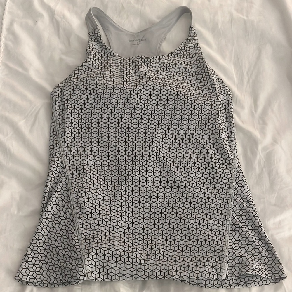 Crane & Lion Racerback Geometric Workout Tank with Sports Bra